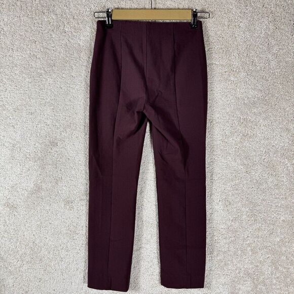 Vince Ponte Legging Front Seam Stitch Womens XS Black Cherry Skinny Stretch Pant - Picture 8 of 10